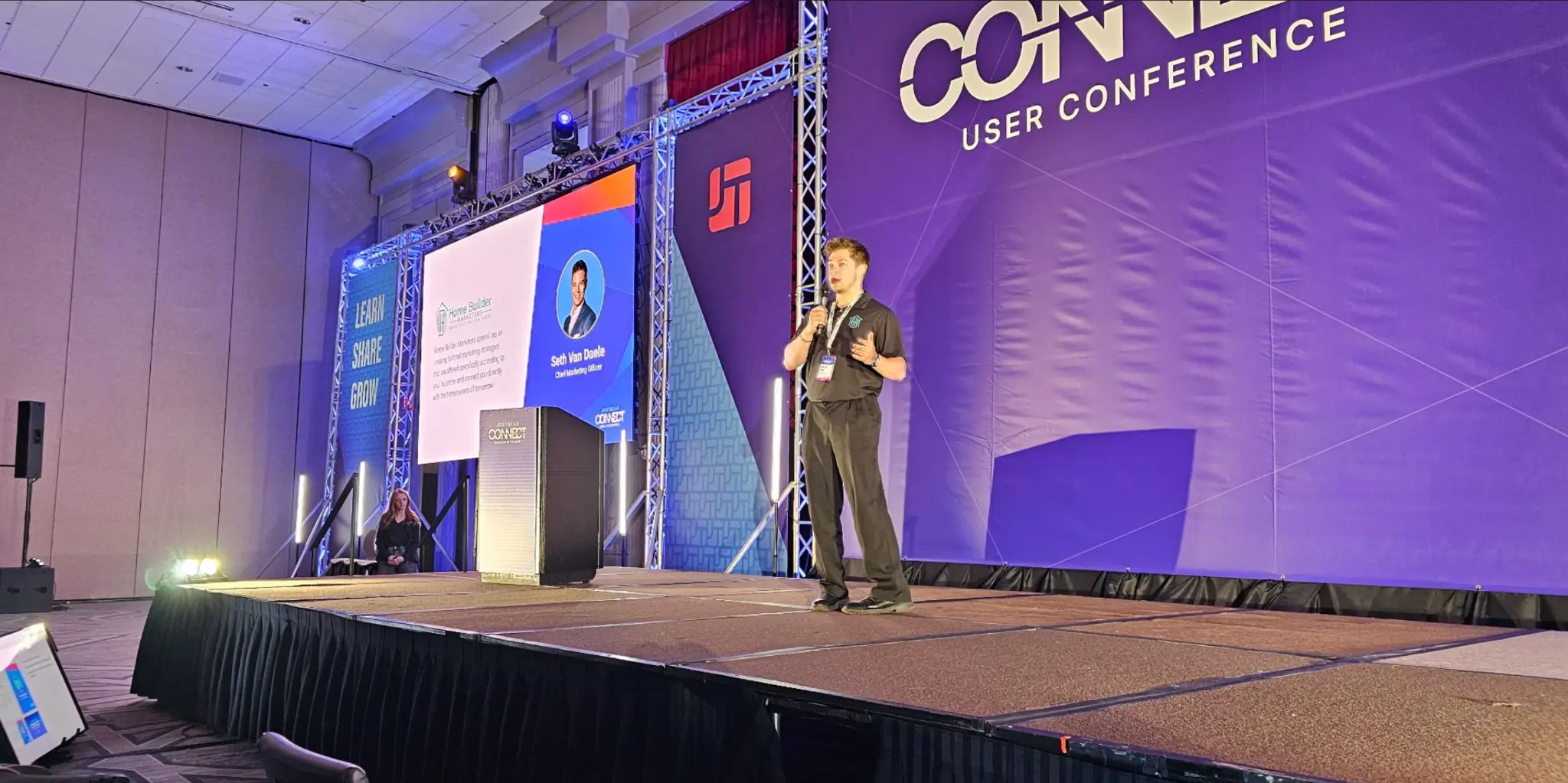 Speaking at conference